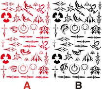 Fate stay night tattoo stickers gold sparkling curse My King saber