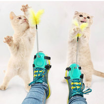 New cat toys antiboredom artifact feet feathers teasing cat stick feet free hands interaction to increase feelings