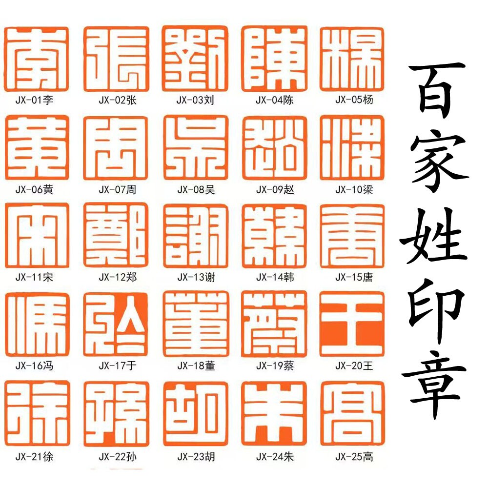 姓氏名印章定制名字姓氏满白文篆刻硬笔书法闲章盖章落款印章-淘宝