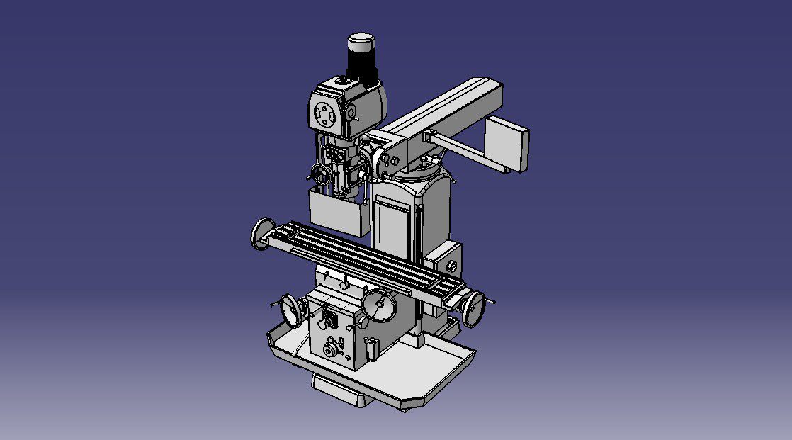 Vertical grinding mute 3D model drawings in IGS format