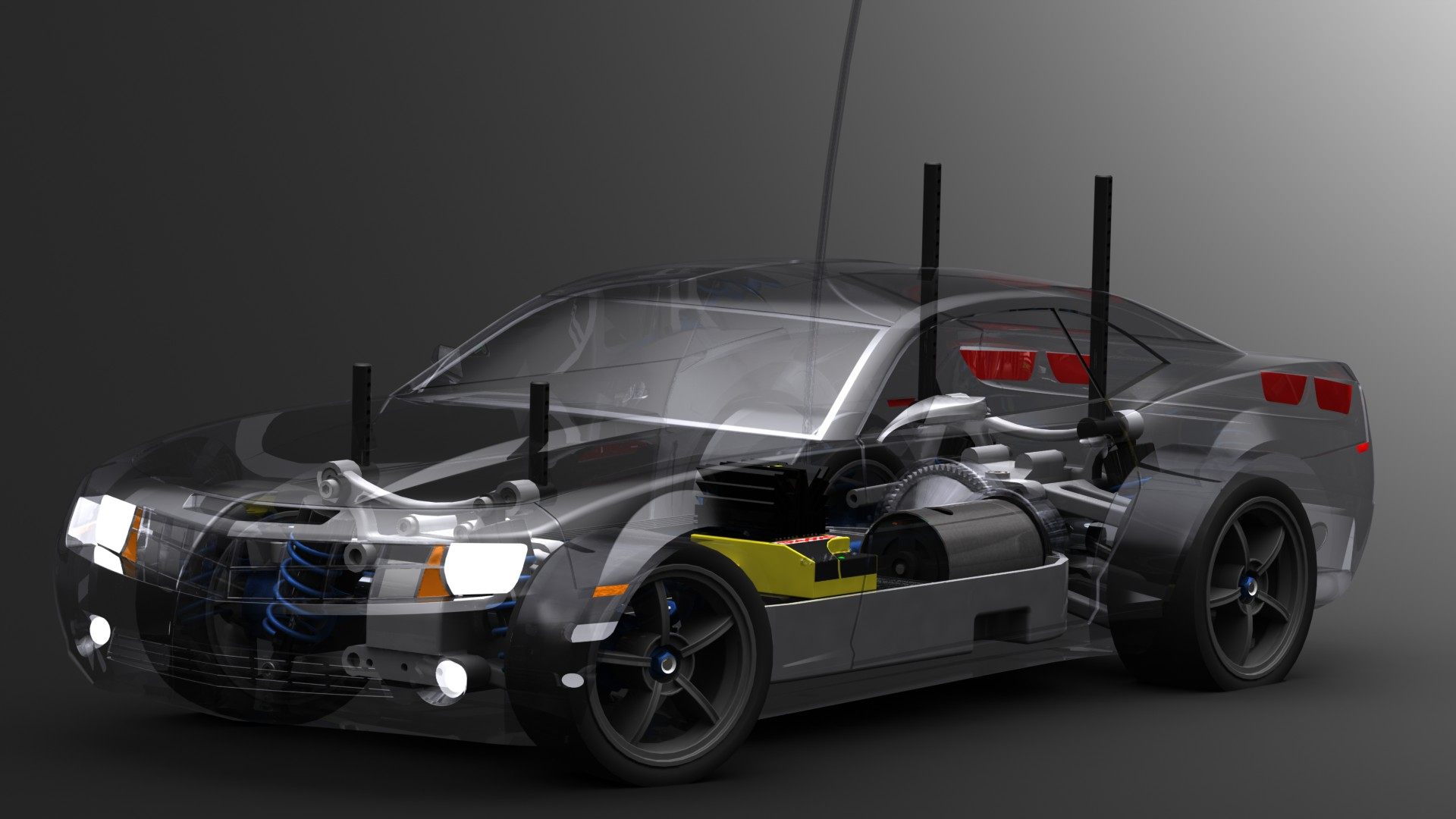 Japan Tamiya Tamiya TT-01 RC remote control car drawing SolidWorks design