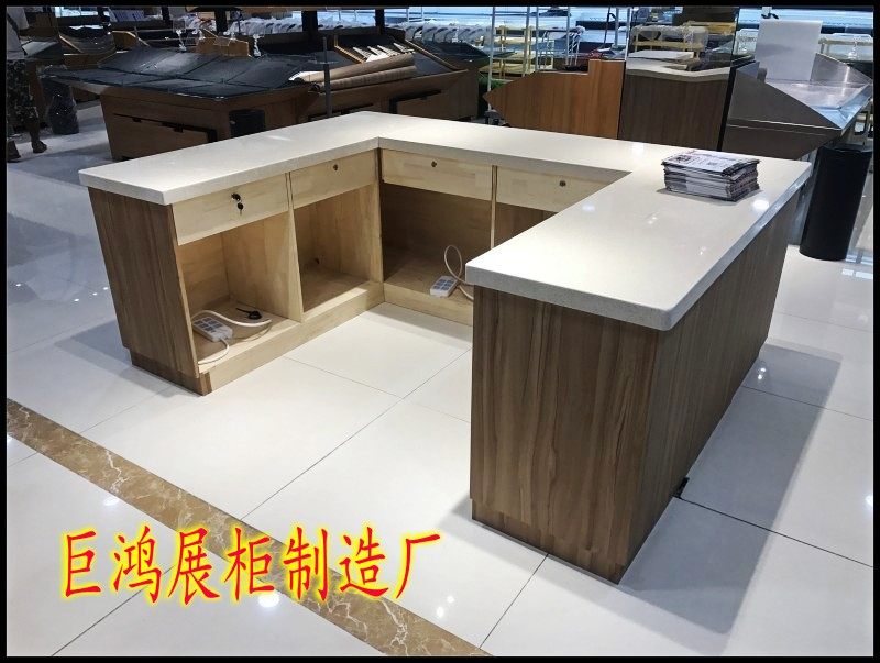 Shopping mall information desk service desk cashier counter computer desk real estate agency front desk reception desk travel agency bar table