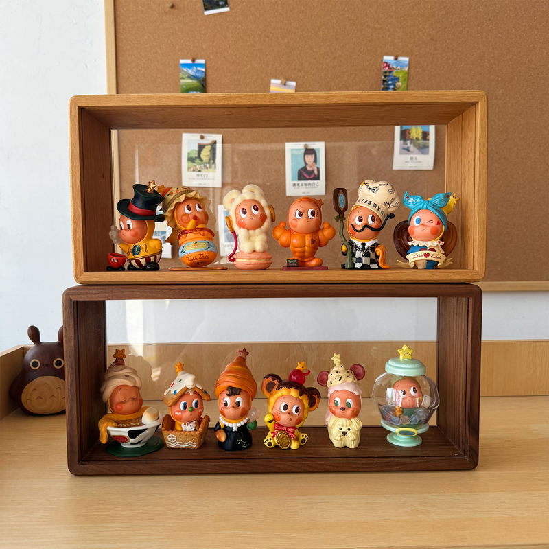 Display Box for Figurines, Blind Box Storage Display Stand, Dustproof, Suitable for Pop Mart Star People, Yoyo-Chan, and Crying Dolls