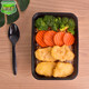 Thickened disposable lunch box rectangular 500ml takeaway packing box 1000 transparent plastic box fast food lunch box