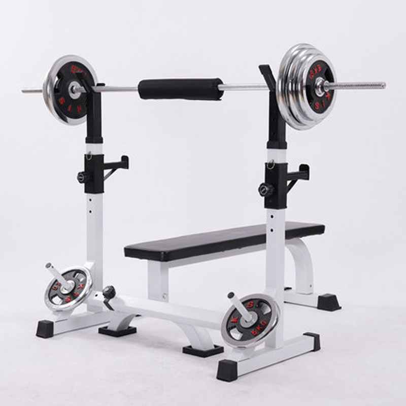 Multi-functional safety home weightlifting bed bench press frame Adjustable electroplated environmental protection barbell integrated fitness equipment