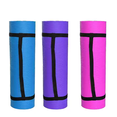 Beginner yoga mat rally set Female non-slip thickened extended sports fitness mat sit-ups three-piece set