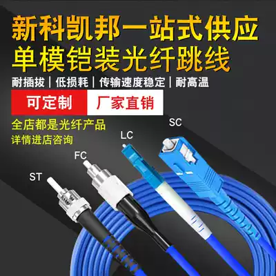 Kaibang custom LC-SC 3 5 10 15 m single-mode single core anti-rat armored jumper fiber optic jumper pigtail extension cord
