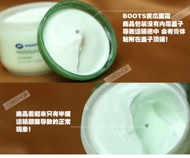 Kem dưa chuột BOOTS chính hãng của Anh 100ML dành cho bà bầu có thể sử dụng dưỡng ẩm làm trắng ẩm để loại bỏ khí vàng