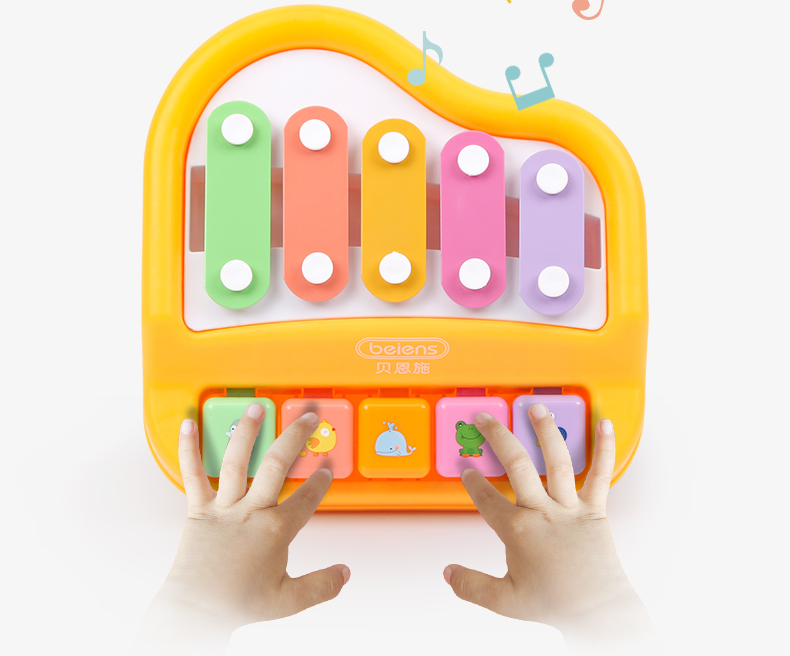 Beien Shi octave trẻ em gõ piano nhỏ bé đánh bại nhạc cụ 1-2-3 tuổi trẻ sơ sinh giáo dục âm nhạc sớm - Đồ chơi âm nhạc / nhạc cụ Chirldren do choi tre em