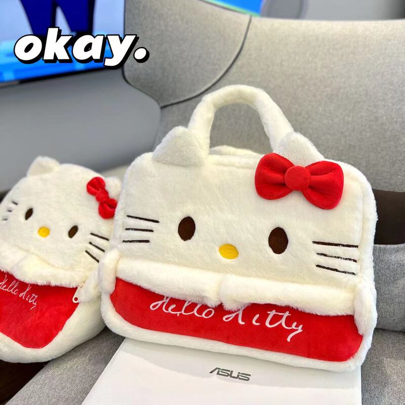 Hellokitty Laptop Bag for Women, Handheld Hello Kitty Bag for Apple MacBook 15-Inch 6inch Lenovo Xiaoxin Air 13.3 Huawei Matebook 14 Inner Sleeve Pro16 Protective Case