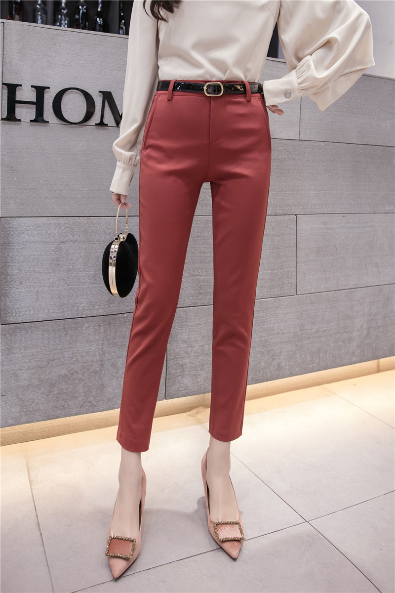 Quần nữ chân OL 2019 xuân hè mỏng phần chuyên nghiệp quần âu rộng màu đen hoang dã 9 điểm bút chì quần thủy triều - Khởi động cắt quần jean nữ đẹp