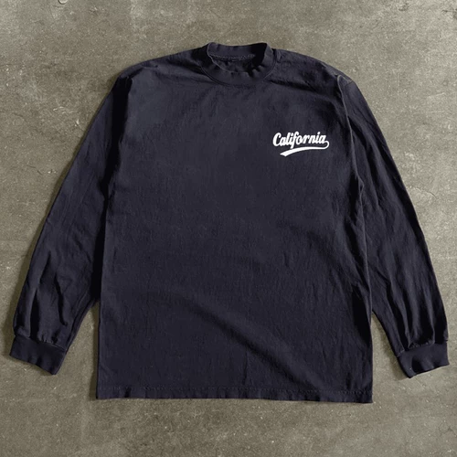 Хлопковый лонгслив для влюбленных, в американском стиле, оверсайз