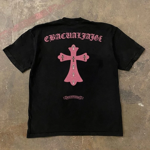 Хлопковая футболка с коротким рукавом, в американском стиле, оверсайз