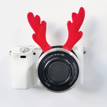 Photography lens circle Rabbit ears Antlers Bow Little white cloud decoration Horns Panda Christmas dress up