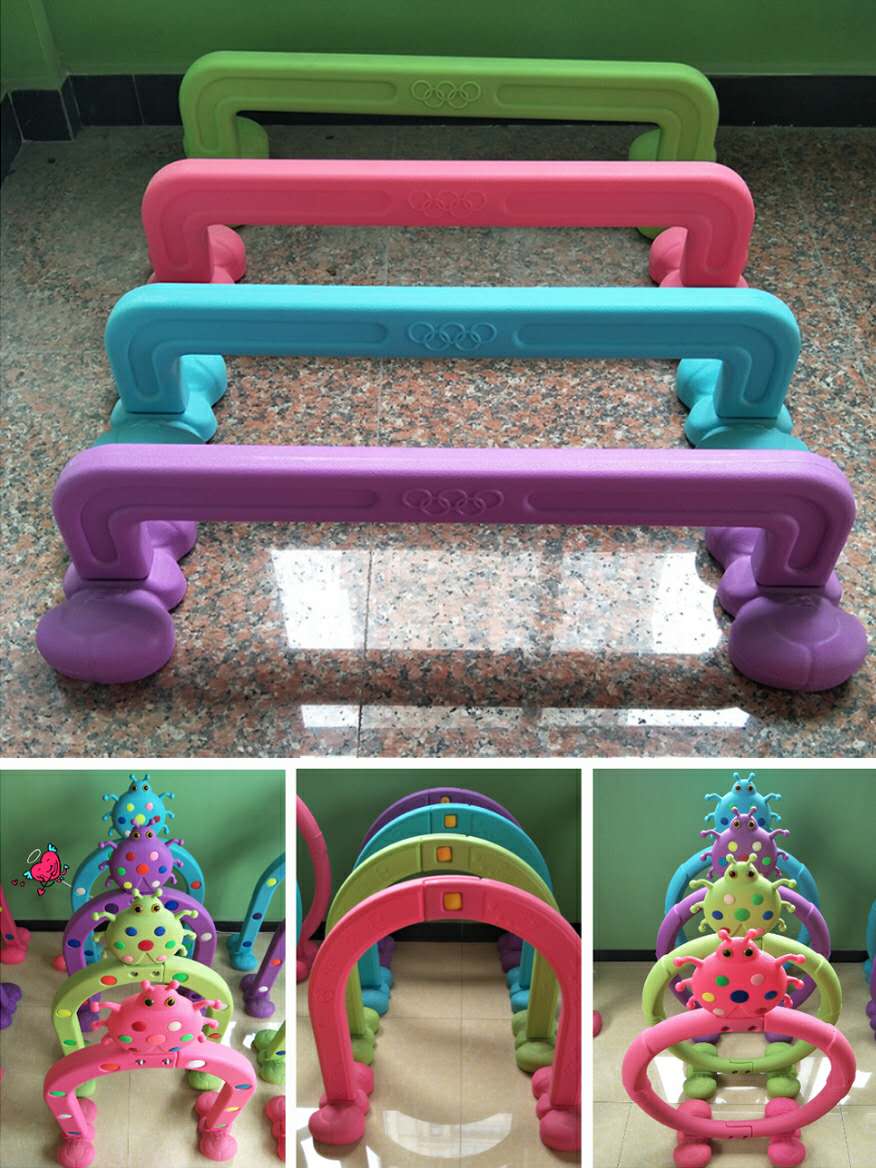 Kindergarten arch plastic drill ring children's sensory training toy children game cross - bar drill hole