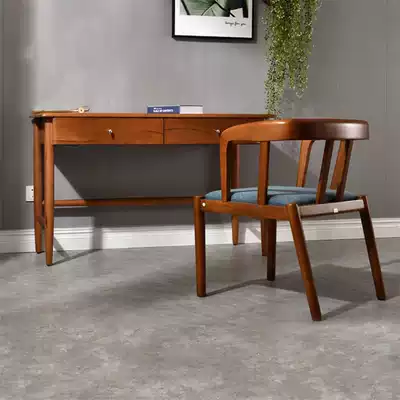 Federal furniture Nordic simple combination desk and chair beech wood all solid wood desk Wuxi Jincheng Road shop