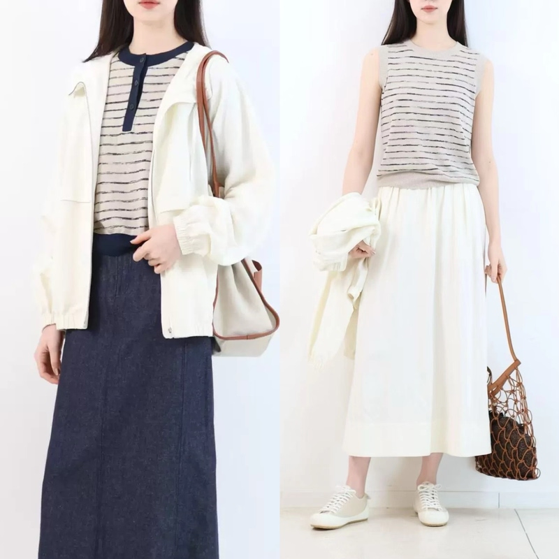 Pre-Order~【Jiji Home】260421 New Spring/Summer Silk and Linen Jacket, Skirt
