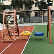 Childrens wooden multifunctional huanghuali baby climbing swing combination kindergarten outdoor sensory climbing toys