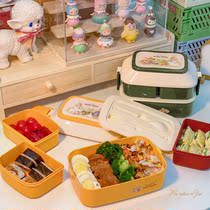 Piece of sheet Acins Wind Day Style Retro Lunch Box Cute Lunch Box Students Work Fruit Salad Meal Kit