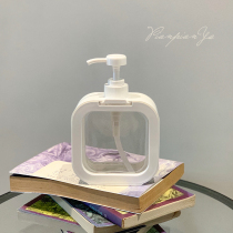 * Tablets acine * ins style simple large capacity hand sanitizer travel bottle press type 500ml empty bottle