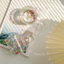 Loving Stream Sand Glass Ins Wind Water Glasses Hearts Pop Cup Lets You Drink More Hot Water Good Mood Gifts