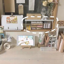 * Piece by piece * White simple hollow storage rack foldable multi-function desktop shelf Cosmetics storage