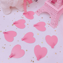 ins love pink hook girl heart sticky hook stick hook Simple style creative peach heart nail-free room decoration hook