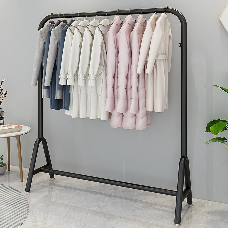 Thickened Floor Single Double-Lever Dorm Room Inside and outside Balcony Clotheshorse Hood Simple Hanging Hanger With Plate Shoes Clothes Drying Rack