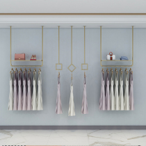 High-grade simple womens clothing monopoly clothing store decoration hanger ceiling wedding rack hanging hanger display shelf on the wall