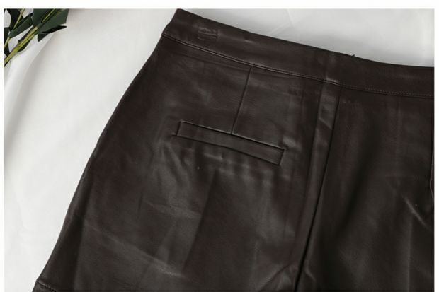 Mùa hè 2018 mới của phụ nữ phiên bản Hàn Quốc của quần legging rộng màu retro thoải mái hoang dã Quần short PU nóng bỏng Quần GY thời trang công sở hàn quốc