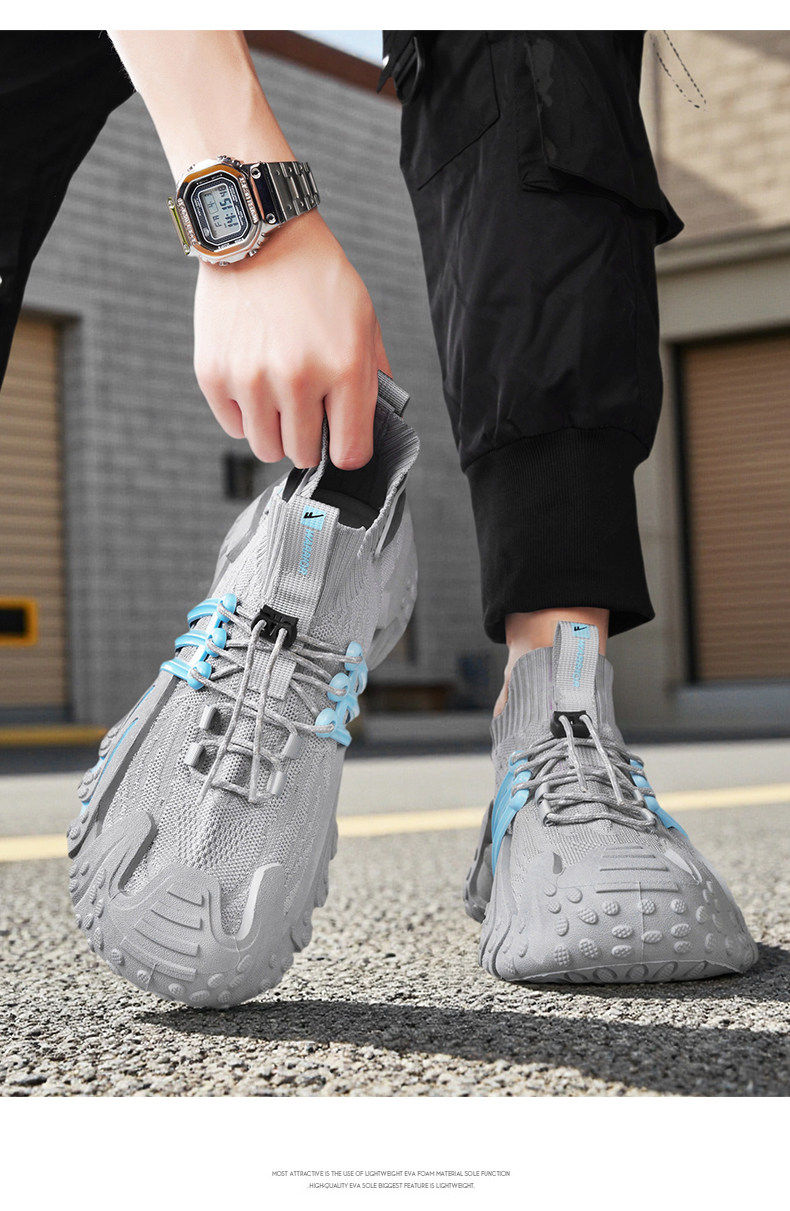 Men's Breathable Mesh Dad Sneakers Height Increasing Running Shoes_voghion.com