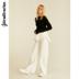Stradivarius đen mỏng phần cao cổ áo len dài tay có gân áo thun 05144701001 áo len nữ đẹp Đan Cardigan