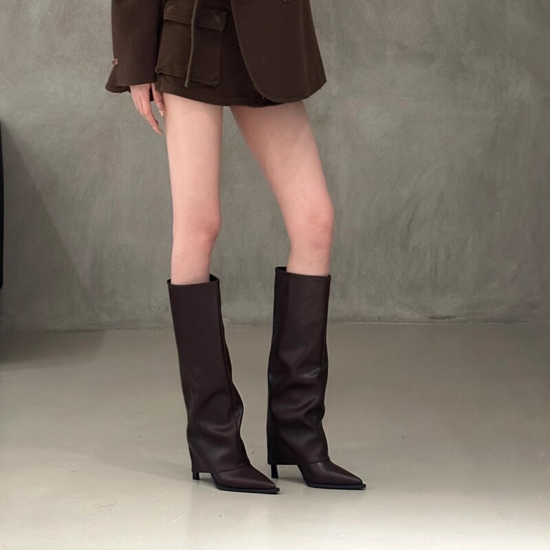 European and American Style Long Knight Boots for Women, High-Heeled Over-The-Knee Boots, 2026 Autumn and Winter New Fashion Pointed Toe Stiletto Long Boots European and American Style Long Knight Boots for Women, High-Heeled Over-The-Knee Boots, 2026 Autumn and Winter New Fashion Pointed Toe Stiletto Long Boots