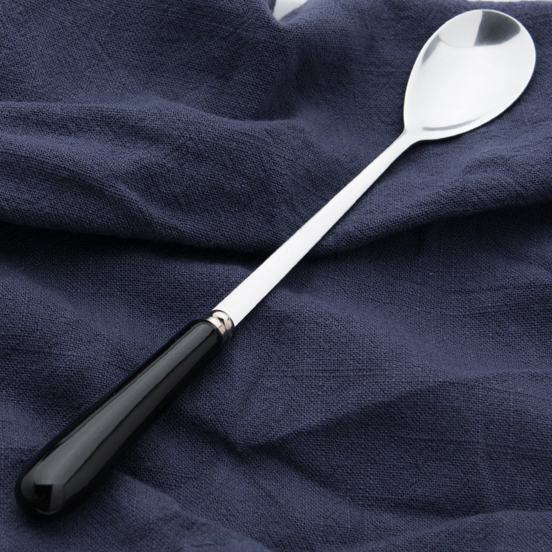 Creative ceramic stainless steel handle extended the spoon stir the milk coffee spoon, keller spoon