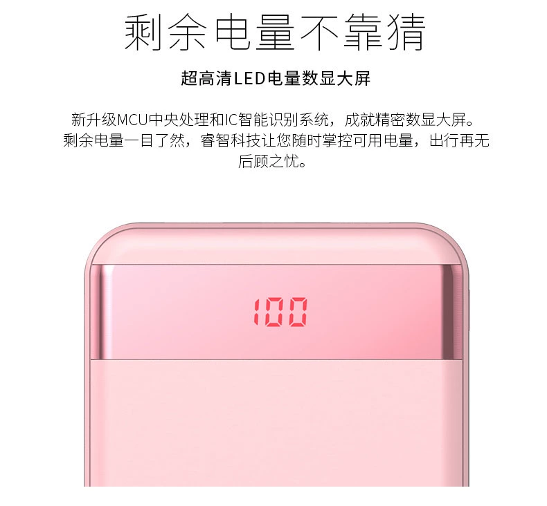 Yu Bo sạc kho báu 20000m mA OPPO khả năng hiển thị kỹ thuật số lớn 20000 điện thoại của Apple phổ biến điện thoại di động Po OPPO Huawei điện sạc nhanh viov âm thanh siêu di động cô gái thông minh lắc - Ngân hàng điện thoại di động