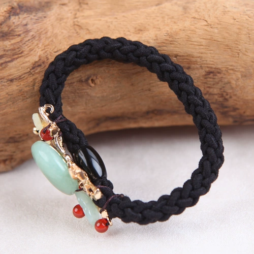 Хвостик, эластичный аксессуар для волос, резинка для волос, чехол, простой и элегантный дизайн, в корейском стиле