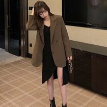 Sandro Moscoloni small blazer womens autumn and winter New Korean fashion long versatile small suit