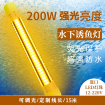 Underwater Trapping lamp Polyfish lamp 12v LAUNCHING FISHING LIGHT RAFT FISHING LIGHT YELLOW LIGHT SET FISH LIGHT BRIGHT LIGHT SQUID LAMP SUPER BRIGHT
