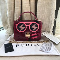 Furla candy sunglasses funny portable jelly bag Messenger bag nude pink red limited edition