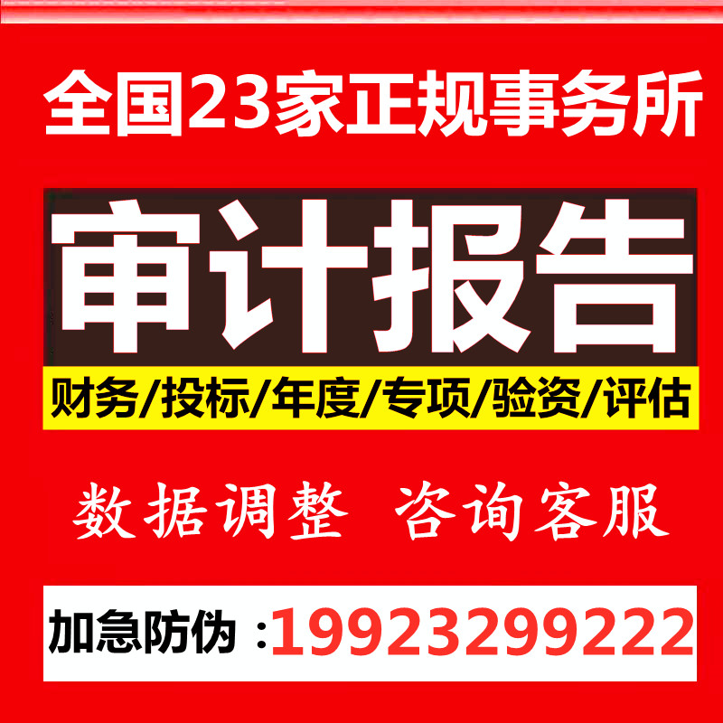 Financial audit report Bidding annual high-tech special annual procurator non-capital verification report asset evaluation expedited