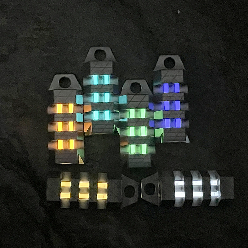 XGEDC original luminous double tube tritium gas lamp tritium tube lamp EDC fluorescent key buckle pendant pendant necklace pendant gift