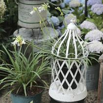 White bird cage flower garden grocery accessories flower basket flower