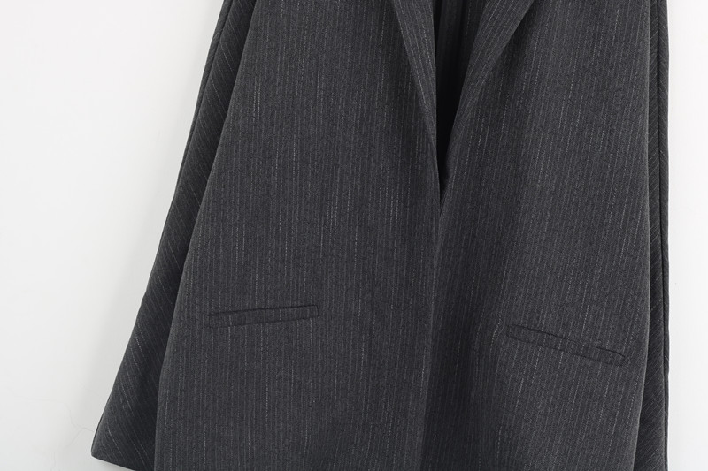 2 miếng! Bàn tay đưa ra đề nghị ~ Hàn Quốc in sọc dọc BF gió lỏng đường viền blazer bộ vest nữ hàn quốc