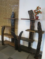 Old Ship Wood Furniture Boat Wood Solid Wood Bogu Shelf Multi Treasure Cabinet Chinese Imitation Ancient Partition Display Cabinet Display Case