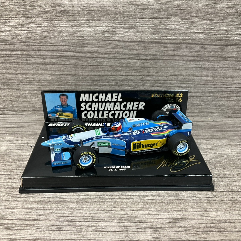 In-Stock 1:43 Mini F1 Benetton Team 1995 Schumacher B195 Brazilian Grand Prix Model Car In-Stock 1:43 Mini F1 Benetton Team 1995 Schumacher B195 Brazilian Grand Prix Model Car