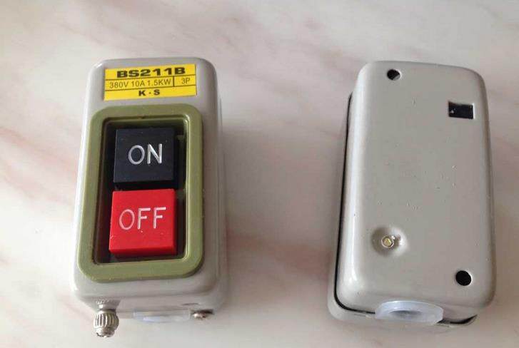 High quality switch button BS211B deduction switch conversion 3P 380V 10A 1 5KW power custody