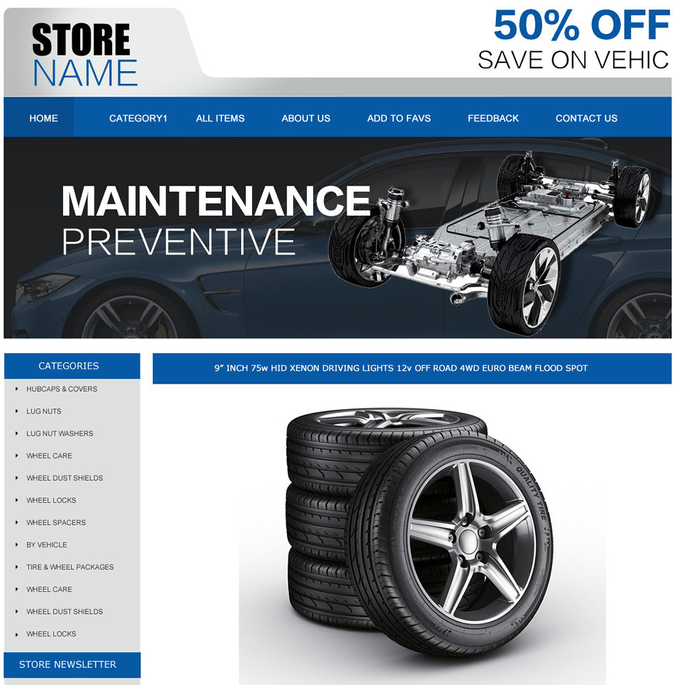 ebay template automotive tool product page template listing with offer template product page design-Taobao