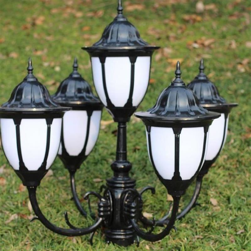 Street lamp head garden lamp 5 head street lamp community renovation outdoor waterproof imitation Chinese-style landscape lamp high pole multi-head street lamp A