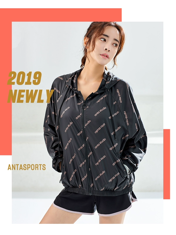 Anta trang web chính thức áo chống nắng nữ 2019 hè mới thể thao áo gió mỏng áo khoác cardigan áo khoác thủy triều - Áo gió thể thao