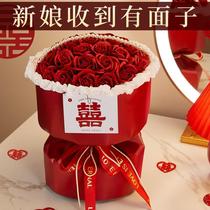 Yongsheng Flower Dried Flowers Emulation Rose Bouquet Hands to Flowers Swing Piece Engagement Gift Newlywed Girl to send girlfriend friend s